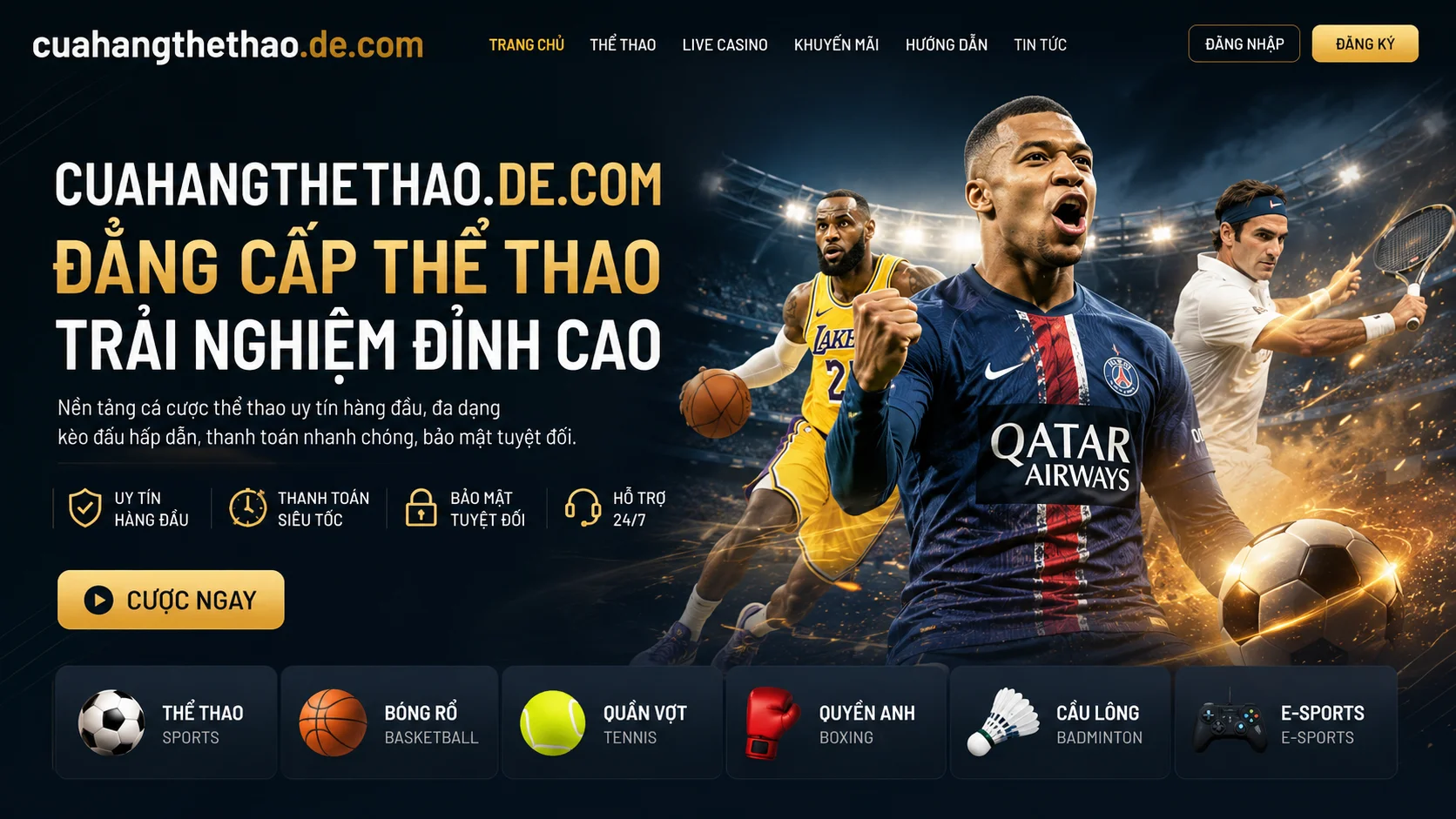 Bóng đá hôm nay tại cuahangthethao.de.com